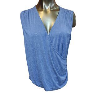 Athleta Women's Sleeveless VNeck Navy Blue Top large
